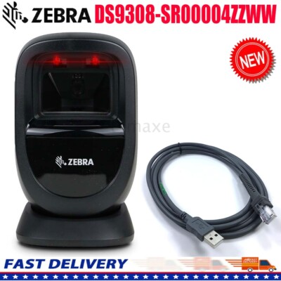 Zebra DS9308-SR00004ZZWW 1D 2D QR Code Desktop Handheld USB Barcode Scanner Kit