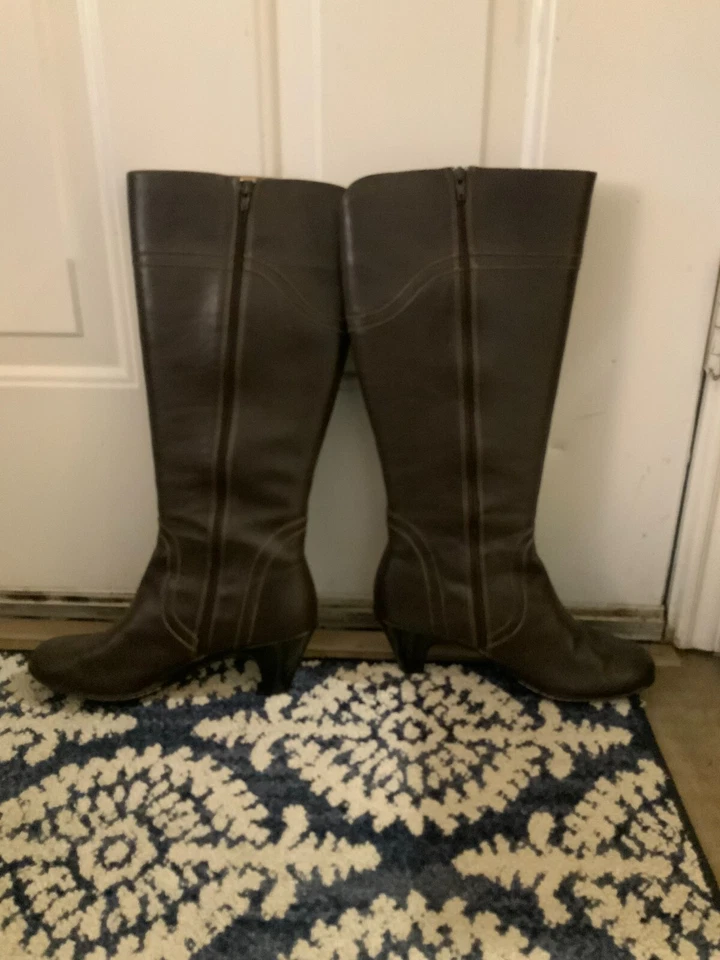 Botas Softspots Reagan Cuero Marrón Cremallera 9.5 M Foto 3 de 4