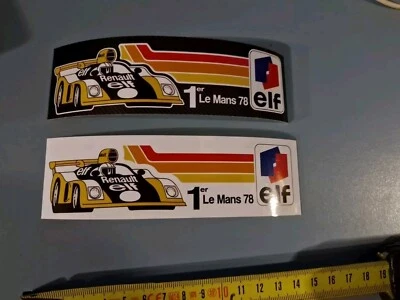 2 Sticker Adhésif Autocollant Renault Elf Le Mans 78 L 15 Cm H 4,5 Cm