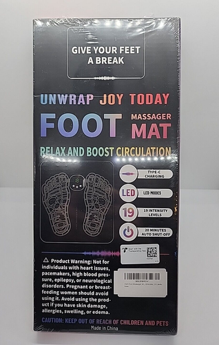 New Sealed EMS Foldable Foot Massager Mat W/Remote 19 Intensity Levels 8 Modes