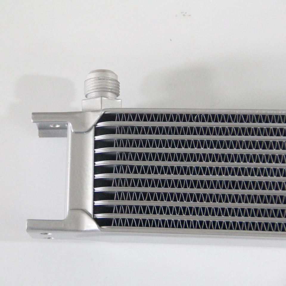 10 Row AN10 Engine Transmission 248mm Aluminum Oil Cooler Silver Universal - image 3 of 4