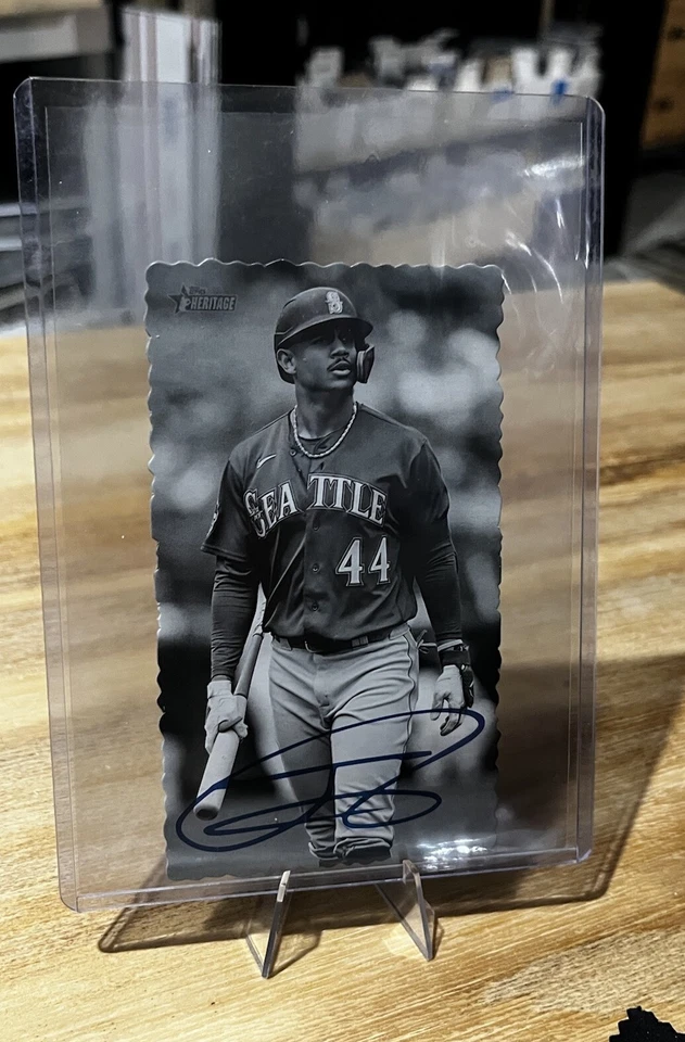 Julio Rodriguez 2023 Topps Heritage 1974 DECKLE EDGE BOXLOADER / TOPPER Insert - Image 4 of 4