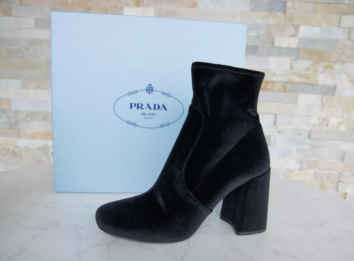 Prada velvet shop boots