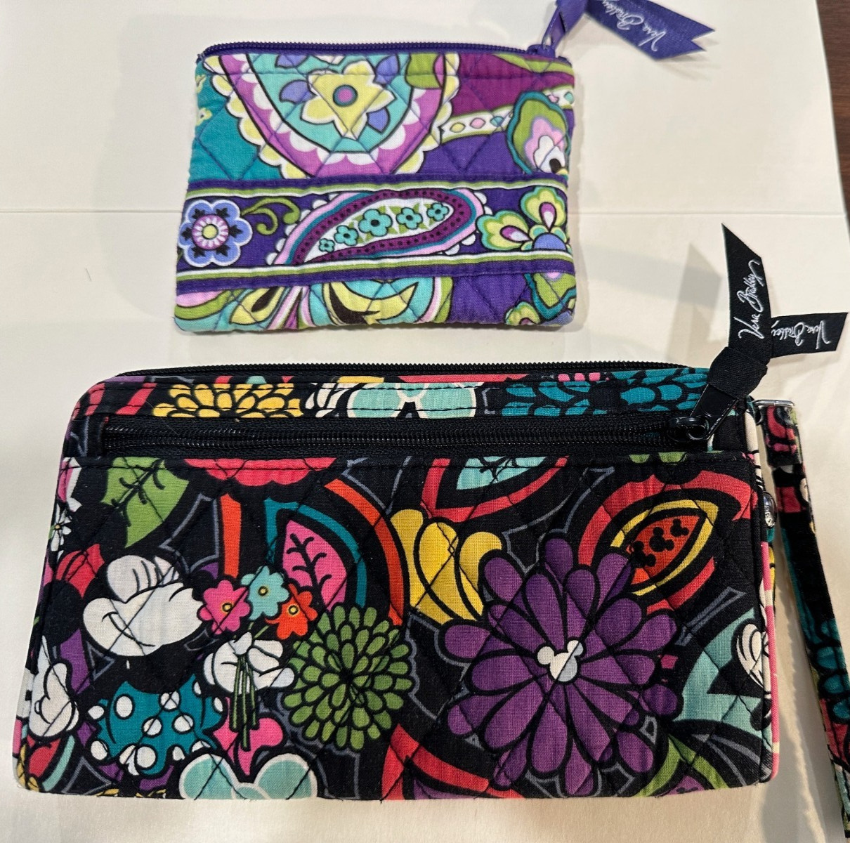 Vera Bradley Mickey Mouse Minnie Disney Wristlet Wallet Bonus