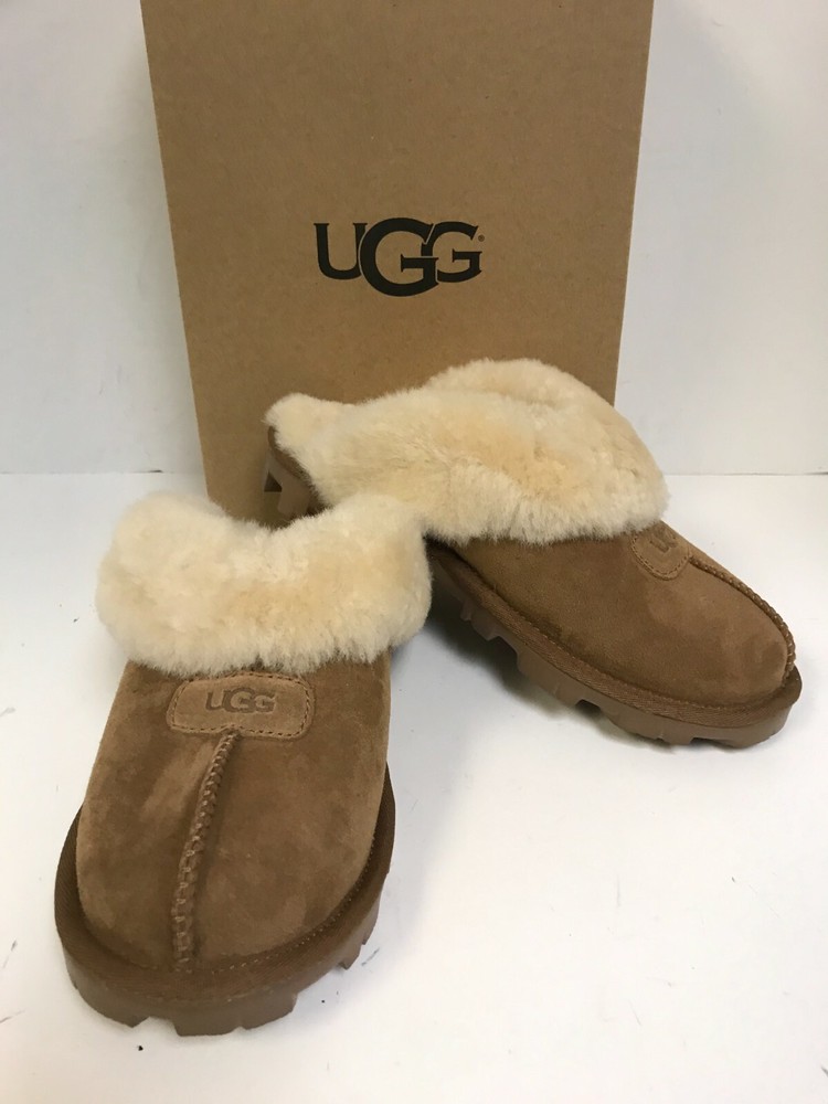 UGG Coquette Chestnut Suede Slippers