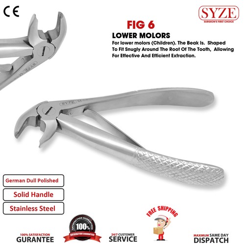 Tooth Forceps Kids Extraction Extracting Root Loosening Fig 6 Lower Molars CE UK