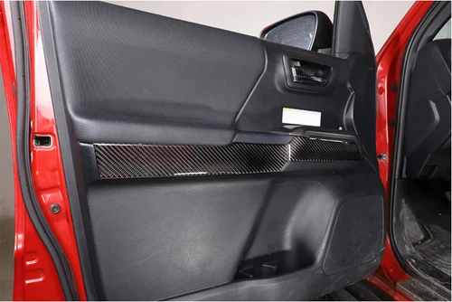 Tira de moldura de puerta interior de fibra de carbono para Toyota Tacoma 2016-2023 - Imagen 8 de 8