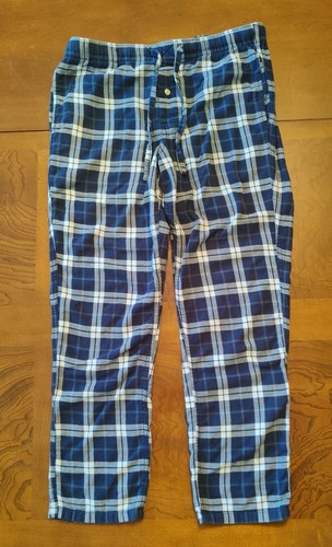 J Crew Men's Plaid Blue Pajama Pants 