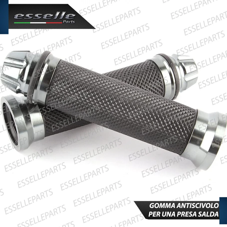 MANOPOLE MANUBRIO ANTISCIVOLO ARGENTO CON CONTRAPPESI PER YAMAHA X-CITY 250 - Immagine 4 di 4