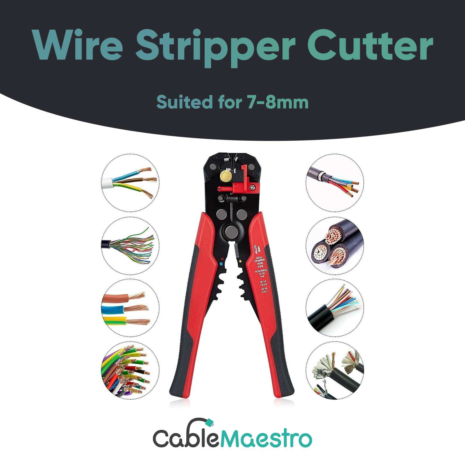 Wire Crimper Crimping Tool Stripper Self-Adjustable Automatic Cable Plier Cutter