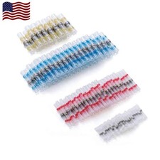 50/300X Solder Seal Sleeve Heat Shrink Butt Wire Connectors Terminals Waterproof
