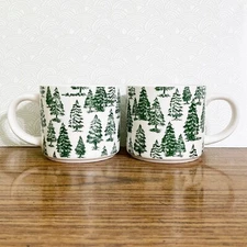 Pine Tree Forest Coffee Mug Set of 2 Elum Designs 15 oz Holiday Christmas