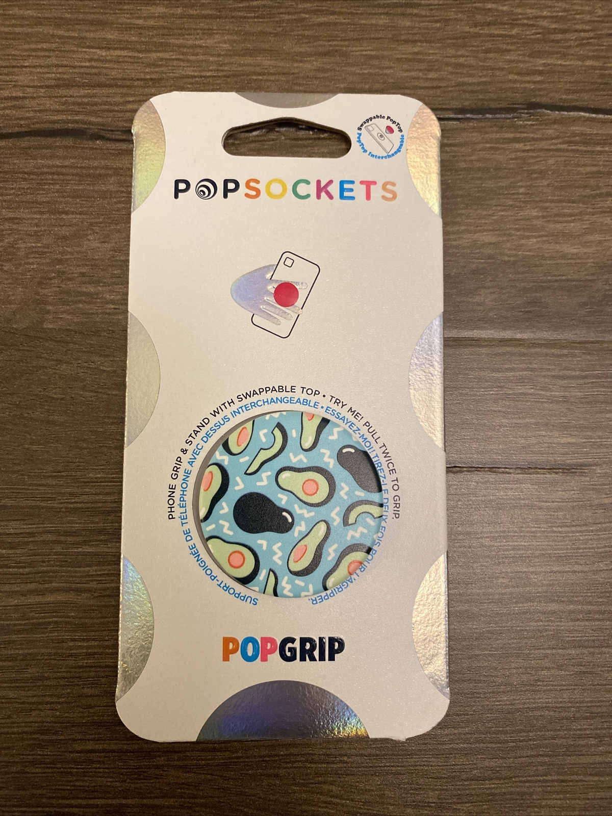 PopSocket Avocado Party Blue Holder/Grip PopSocket AUTHENTIC MADE IN USA!-image