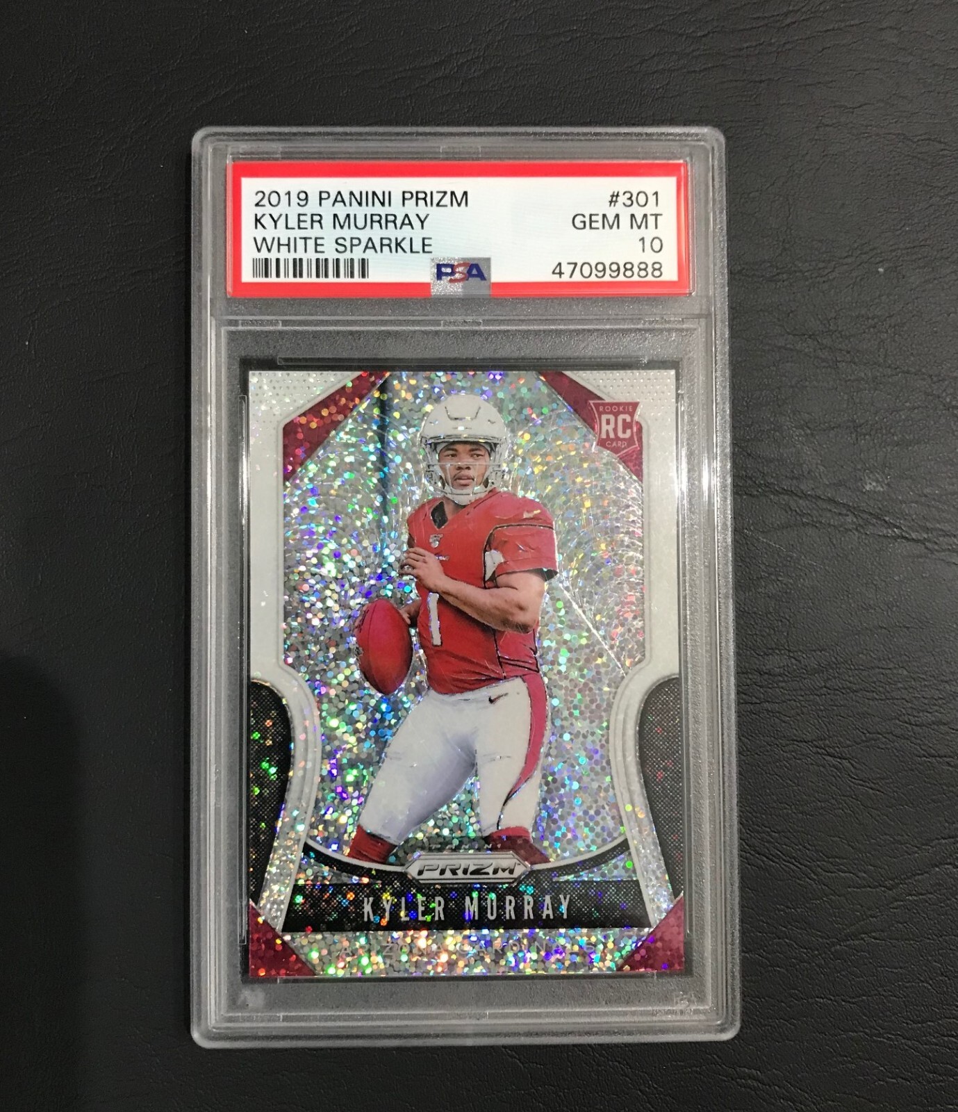 2019 PANINI PRIZM #301 KYLER MURRAY WHITE SPARKLE /20 ROOKIE PSA 10 GEM MINT