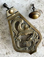 9" ANTIQUE c.1899 VICTORIAN SAN FRANCISCO CHINESE DRAGON DOORKNOCKER