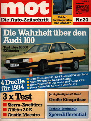 Zeitschrift MOT Auto Journal #24 von 1983 Audi 100 Sierra Alfetta Austin Maes 