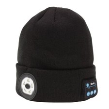Draper Smart Wireless Rechargeable Beanie Hat LED Head Torch Speakers & Mic