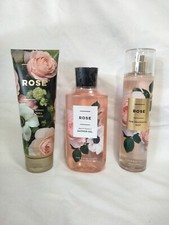 Bath and Body Works Rose 3pc Set Body Cream Shower Gel Spray Mist New