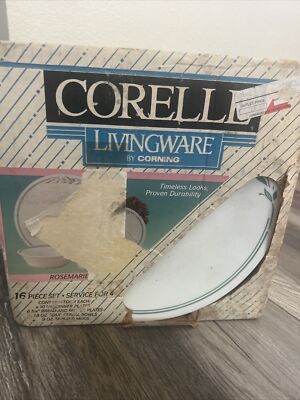 1993 Corelle Livingwear Sealed Box 16 Piece Set Rosemarie