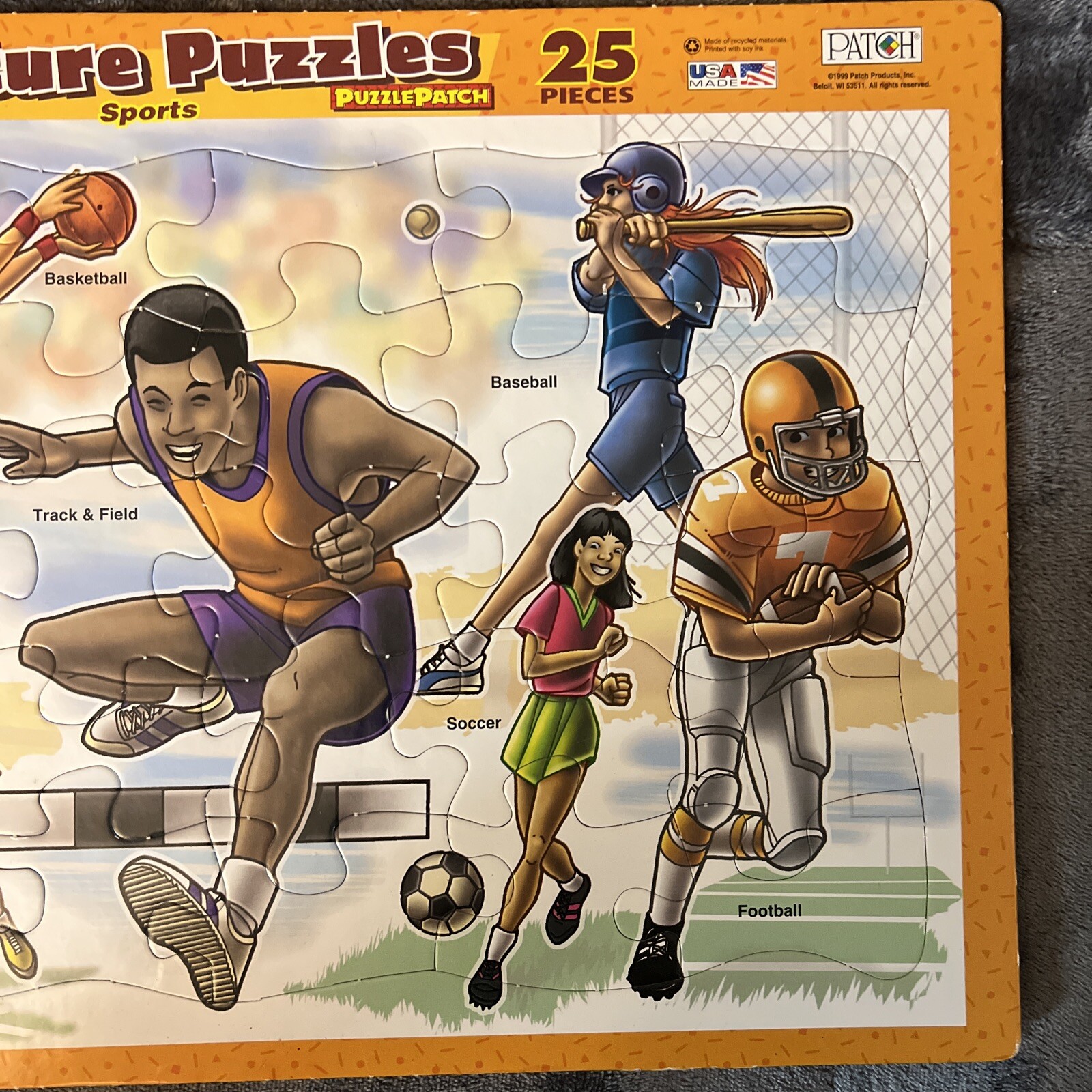 Vintage Puzzle Patch 25 Piece Picture Puzzles Sports 1999 eBay