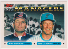 1993 Topps #505 Mike Hargrove/Rene Lachemann Indians Marlins