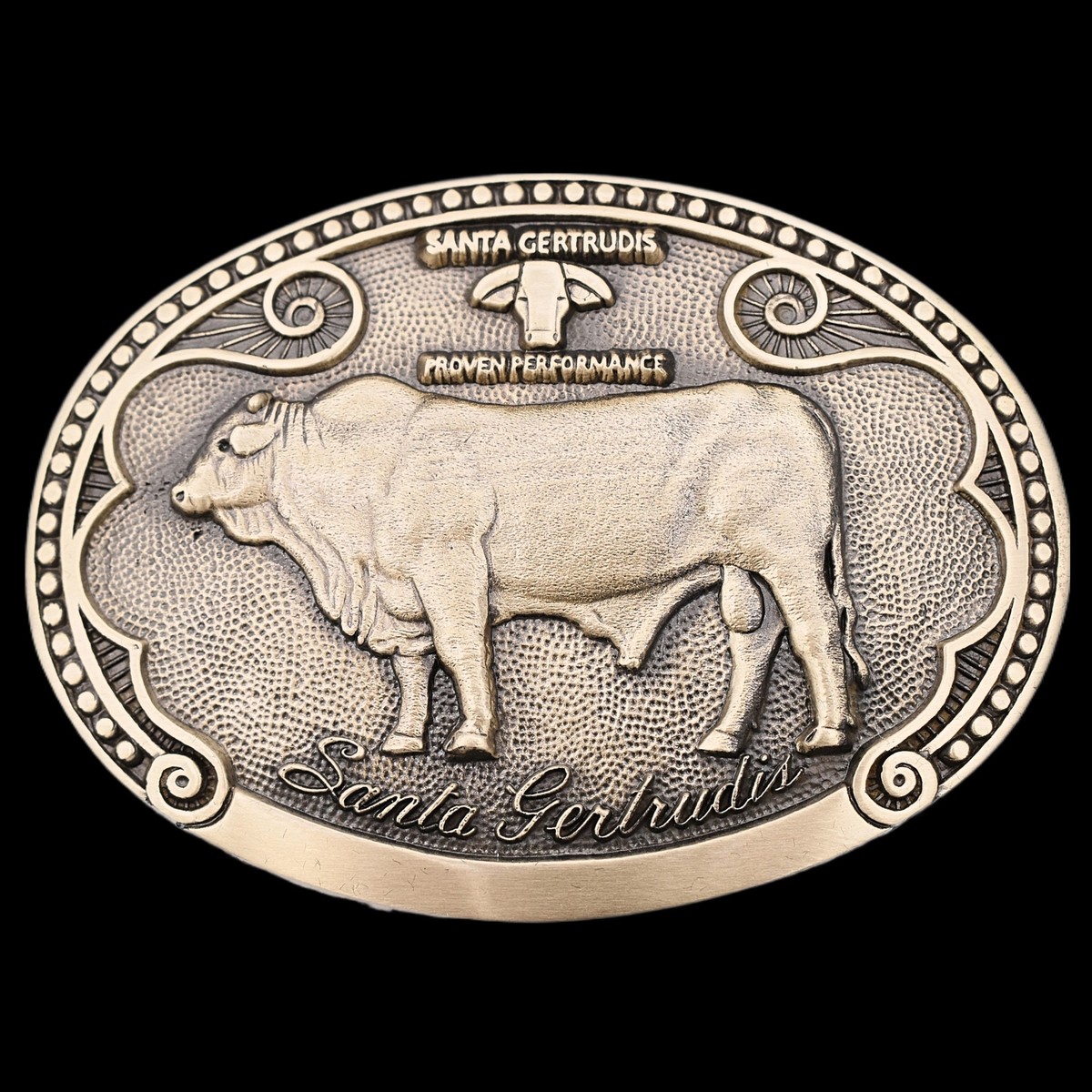 Santa Gertrudis Cattle Breed Tony Lama Solid Brass Vintage