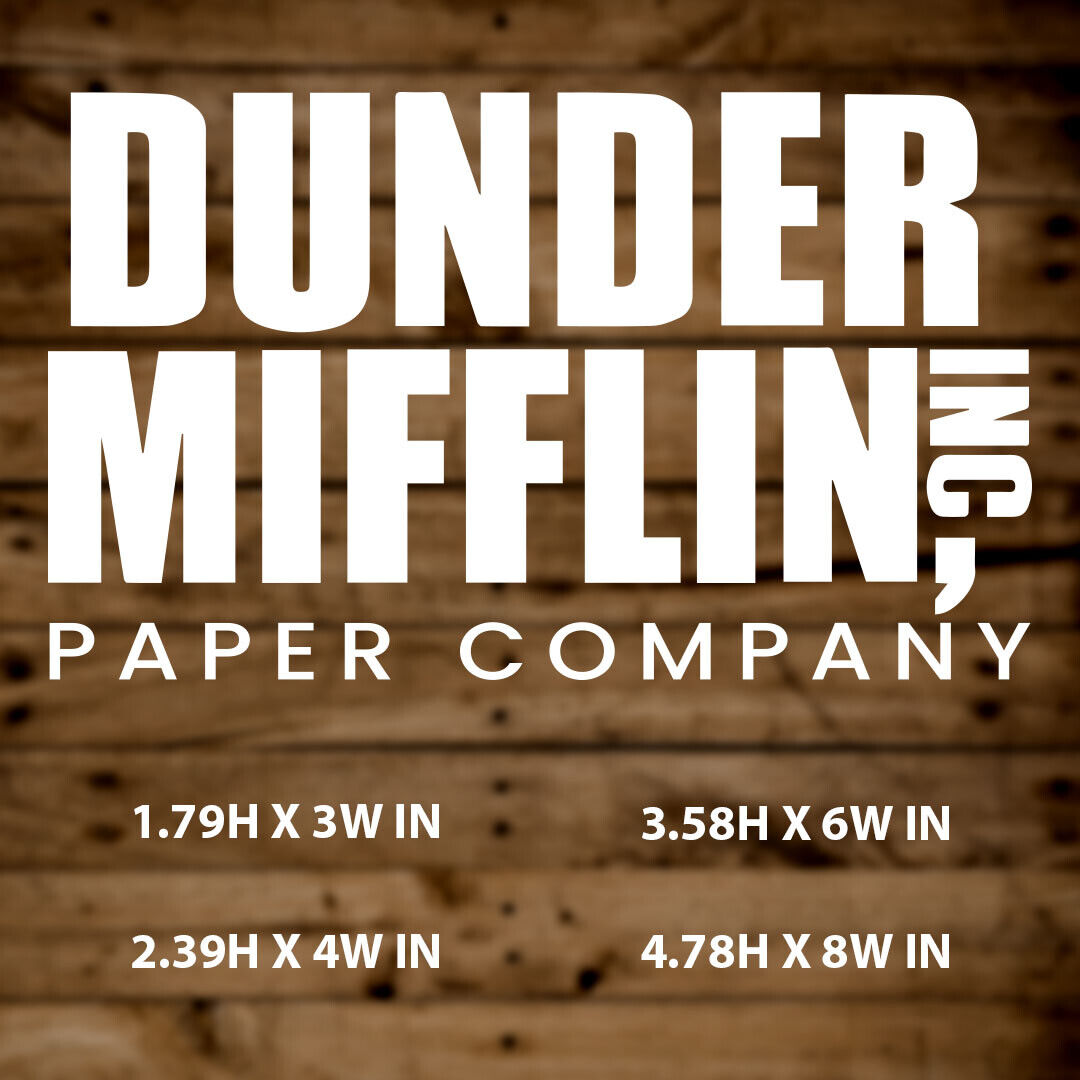  Dunder Mifflin Paper Company Logo Sticker Decal (The