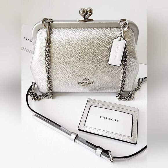 【COACH】NORA キスロック クロスボディ COACH Nora Kisslock Crossbody & Puffy Card Case Metallic