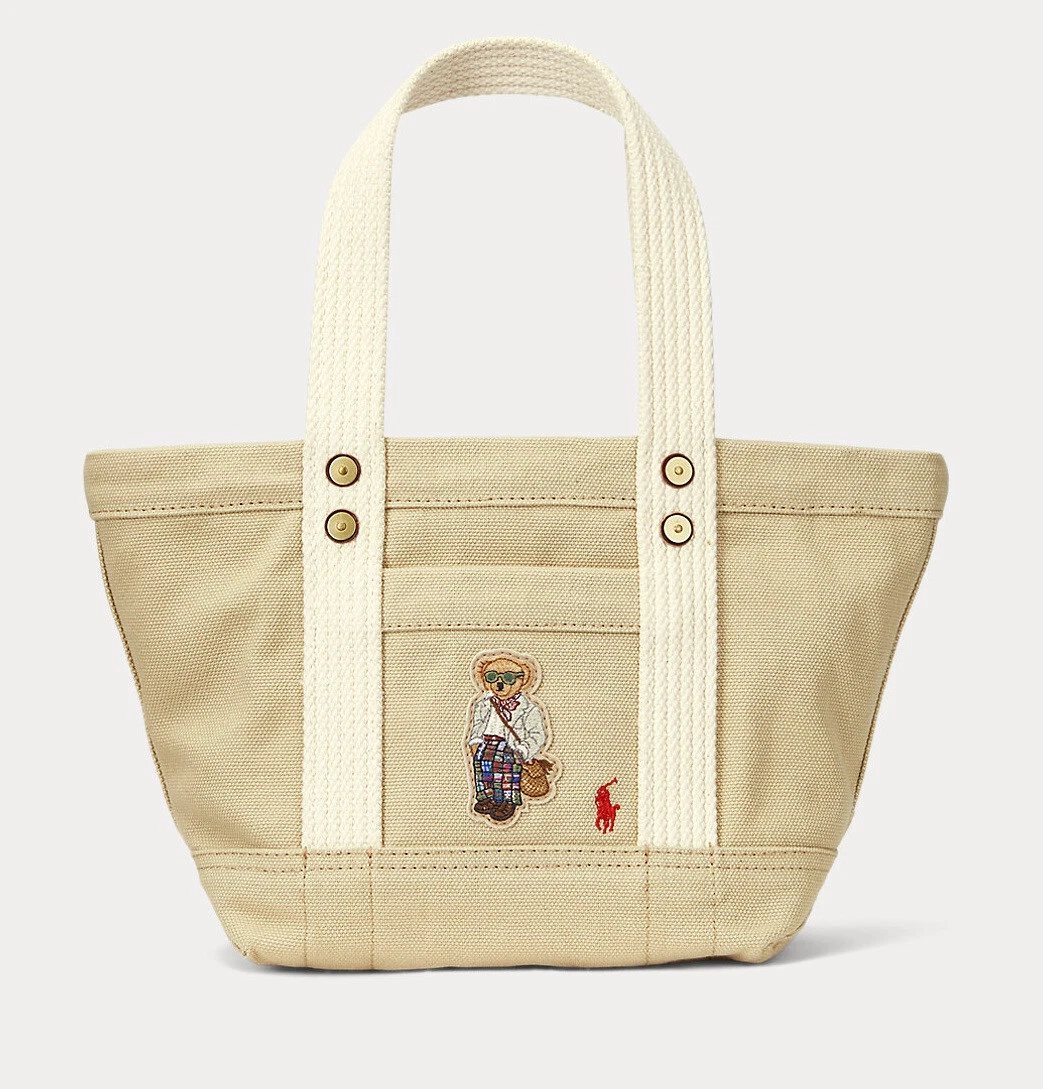 Polo Ralph Lauren Women's Canvas Polo Bear Mini Tote