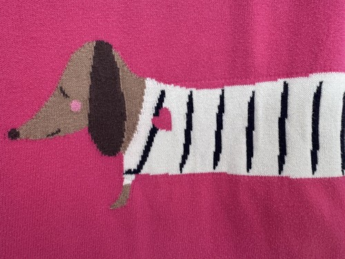 Joules Hot Pink Sweater with Dog,Girls Size 5-6 Years Valentine’s Day - Picture 9 of 9