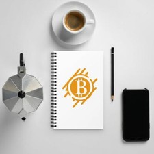 Bitcoin Logo Spiral notebook