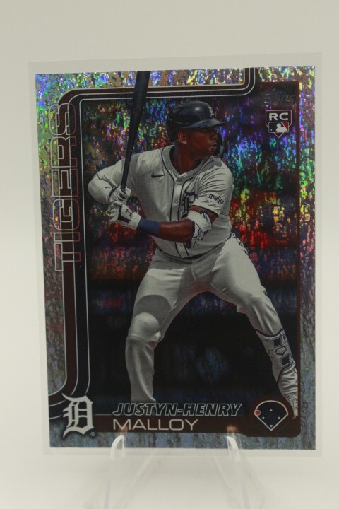 Justyn-Henry Malloy Topps 2025 Series 1 Holo Foil Rookie Card #269 Detroit Tiger