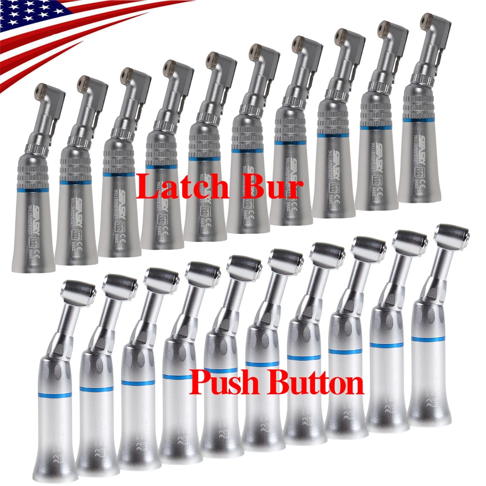 SEASKY NSK Style Dental Slow Low Speed Handpiece Contra Angle Push Button/Latch E-type