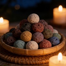  20pcs Aromatherapy Rock Diffuser: 16mm Volcanic Stone Essential Oil Accessory -