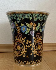 Rosenthal Versace Gold Ivy Vase 18 cm Hoch Porzellan Top Zustand Ohne OVP