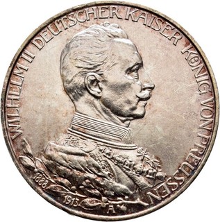 GC: Kaiserreich Preussen 3 Mark 1913 J.112 Silber tolle Erhaltung
