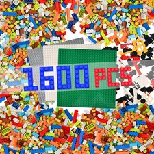 1600 PCS Building Bricks Set, Classic Bulk Building Blocks Compatible with Al...