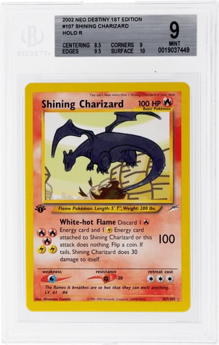 2002 Pokemon Neo Destiny Shining Charizard 1st Edition #107 BGS 9