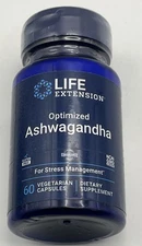 Life Extension, Optimized Ashwagandha 60 vegetarian capsules
