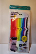 Cable Ties Wrap It Storage Self Gripping 20 Pack Assorted Colors NEW 