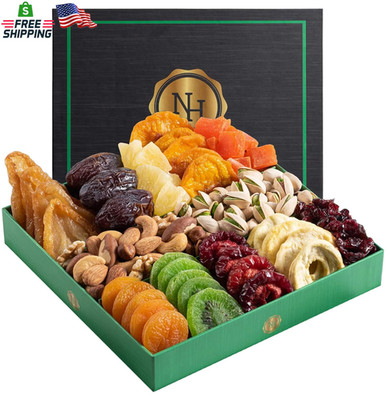 Holiday Dried Fruit & Nuts Gift Basket - Fresh Dried Fruit & Nuts Gift Basket - 
