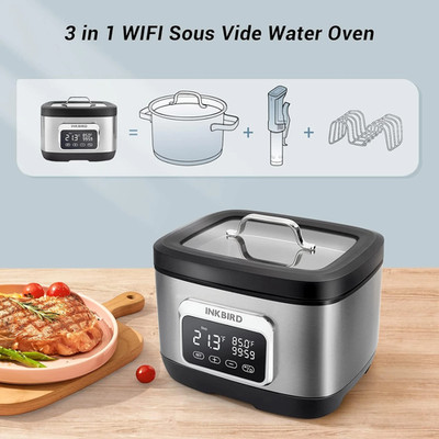 INKBIRD Sous Vide Precise Cooker Suveed Cooking Machine 8L Capacity Timer Alarm