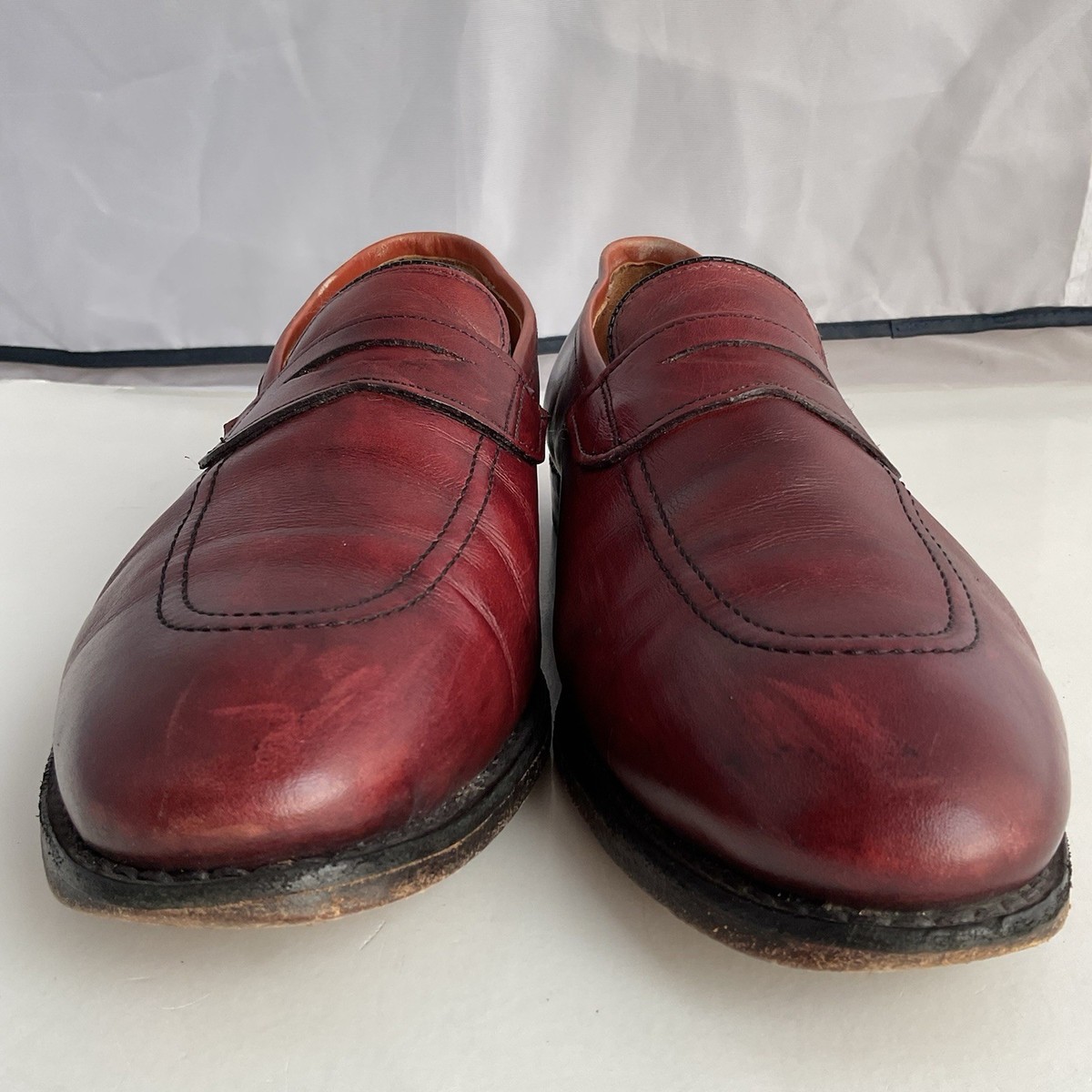 Allen Edmonds Lake Forrest Oxblood Leather Penny Loafers Men\'s Size 11 D Allen Edmonds Lake Forrest Oxblood Leather Penny Loafers  main image 3