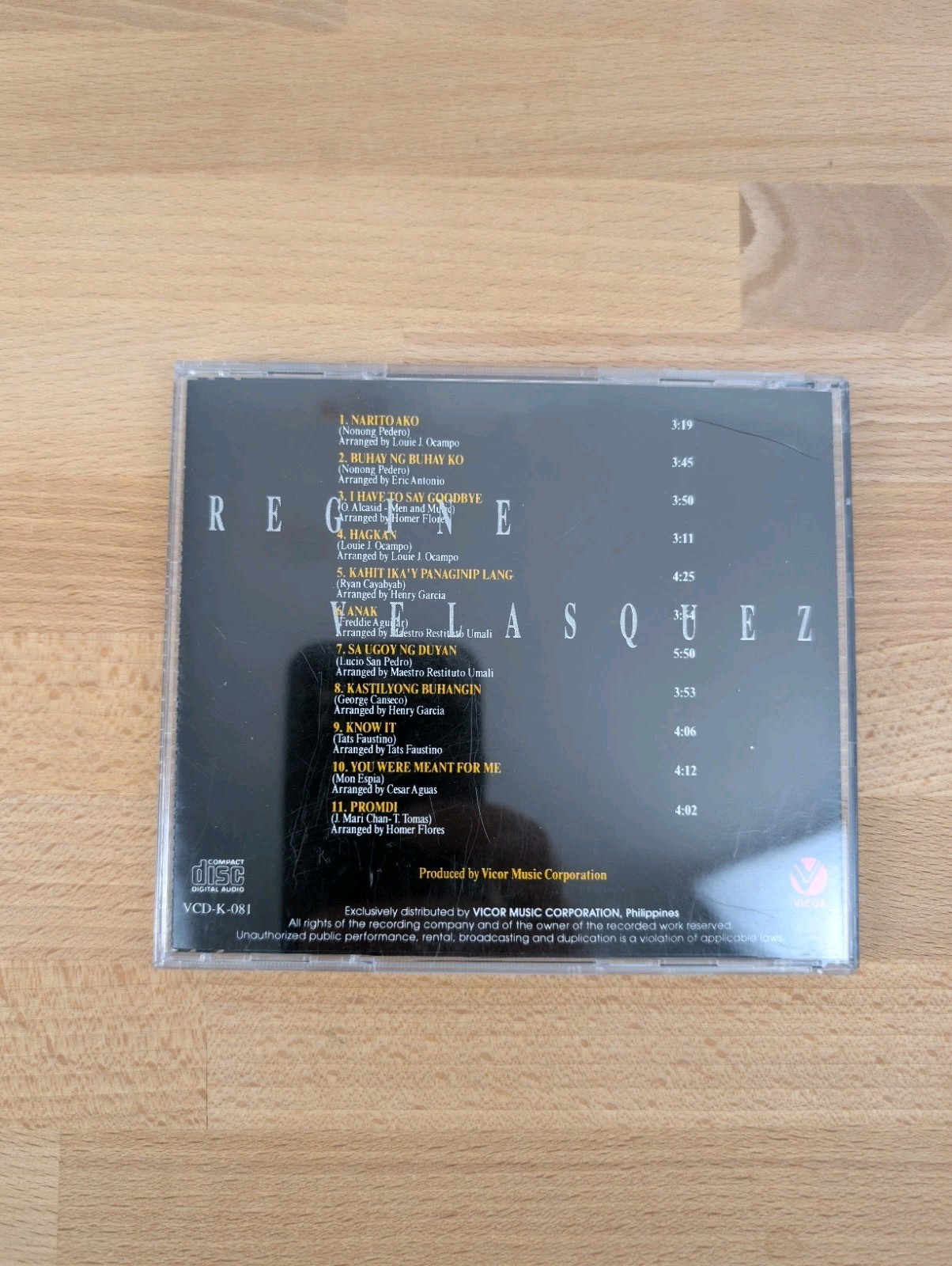 Regine Valasquez, Tagala Talaga (1991) CD. Super Rare. DN5041 image 4