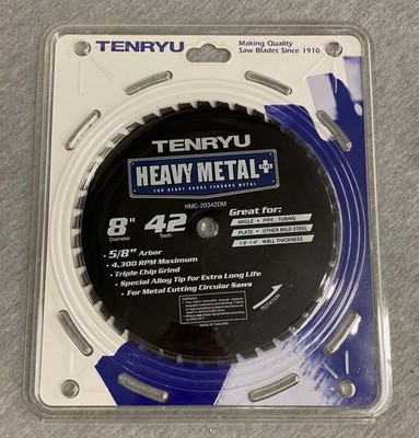 Tenryu 8in. 42 Teeth 5/8'' Arbor Heavy Metal Saw Blade HMC-20342DM