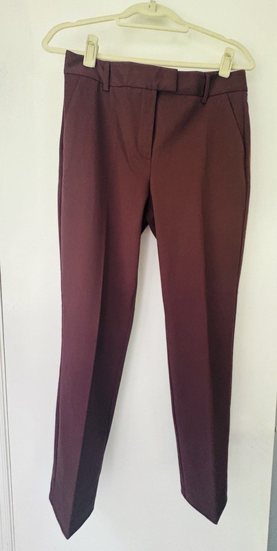 REISS Joanne Slim Leg Trouser Size 6 (Lot Of 2 Pairs, Olive and Berry)