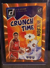 2025 Donruss WNBA A’Ja Wilson #12 Crunch Time Orange Laser #/399 Las Vegas Aces