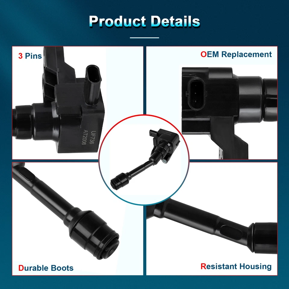 3 bobinas de encendido y 3 bujías para Ford Fiesta Ford Focus L3 1,0 L 2015 2016 2017 Foto 2 de 4