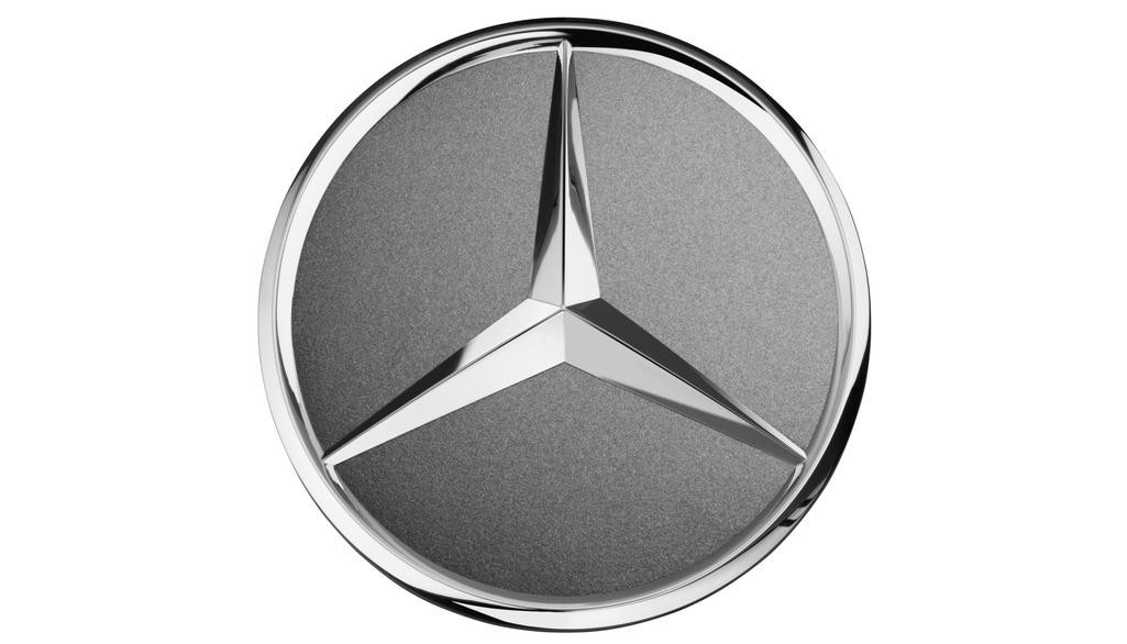 Cache-moyeu Mercedes argenté pour jante alu d'origine 75mm