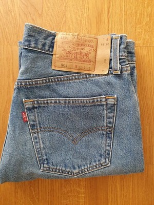 Levi s 501 Jeans for women W31 L34 Vintage End90s Blue Stone Wash Made In USA